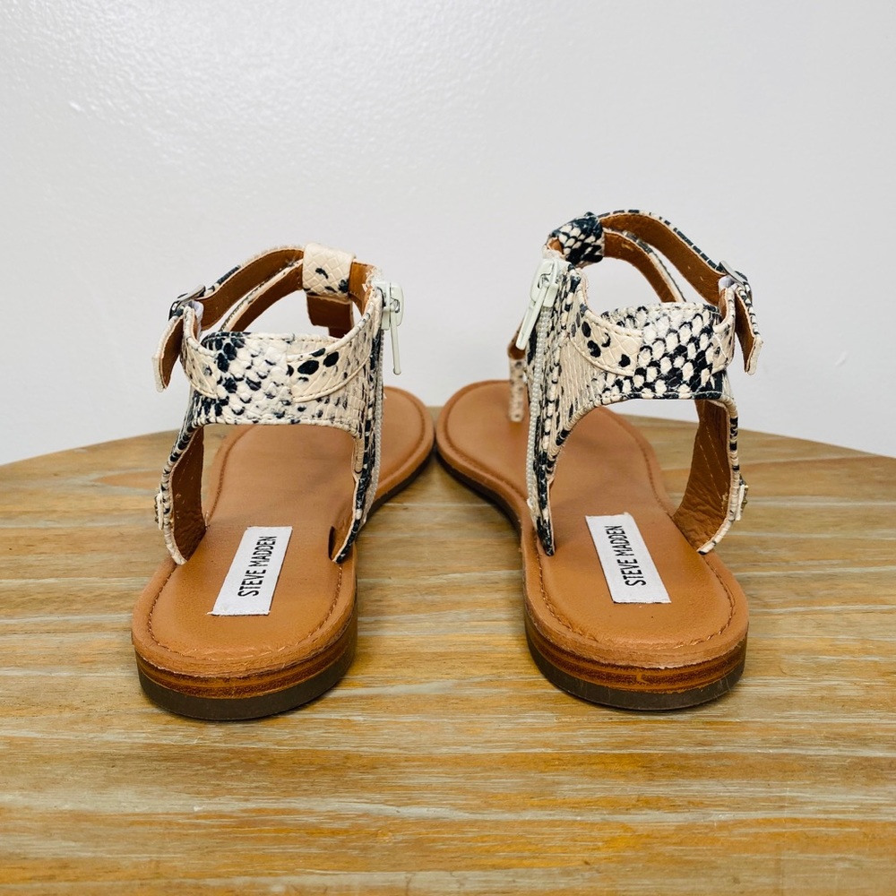 NWT Steve Madden Snakeskin Print Rhinestone Sandal - Picture 6 of 8